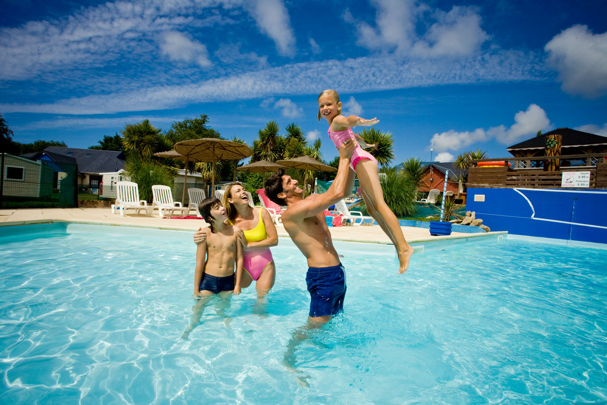 Domaine de Kerlann campsite pool, Brittany